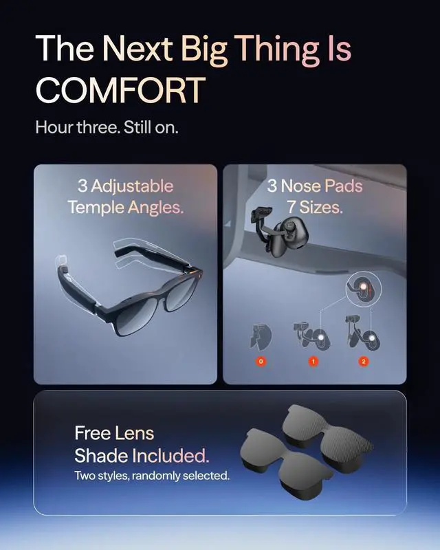 Alt view image 5 of 5 - VITURE Pro 2 XR/AR Glasses - UltraClarity 3.0 Myopia Adjustment -5.0D 146"