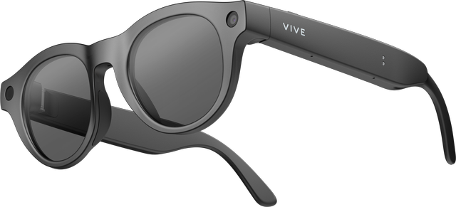 Main image of VIVE Eagle™ AI Glasses – Round, Charcoal Black, Sunglass Lens