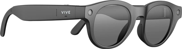 Alt view image 6 of 6 - VIVE Eagle™ AI Glasses – Round, Charcoal Black, Sunglass Lens