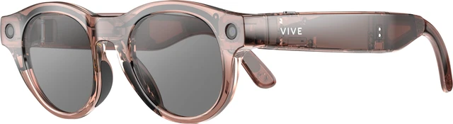Alt view image 5 of 6 - VIVE Eagle™ AI Glasses – Round, Clear Brown, Sunglass Lens