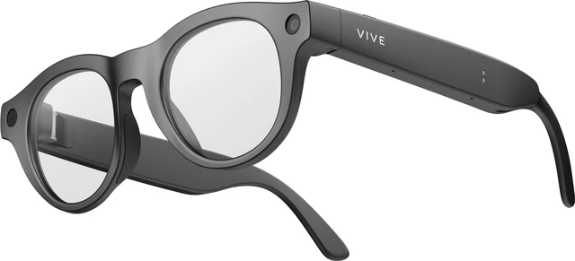 Main image of VIVE Eagle™ AI Glasses – Round, Charcoal Black, Clear Lens