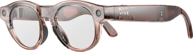 Alt view image 5 of 6 - VIVE Eagle™ AI Glasses – Round, Clear Brown, Clear Lens
