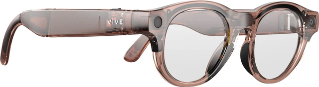 Alt view image 6 of 6 - VIVE Eagle™ AI Glasses – Round, Clear Brown, Clear Lens