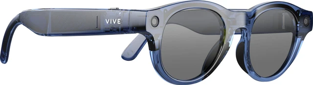 Alt view image 6 of 6 - VIVE Eagle™ AI Glasses – Round, Navy, Sunglass Lens