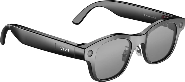 Alt view image 3 of 6 - VIVE Eagle™ AI Glasses – Square (Wayfarer), Black, Sunglass Lens