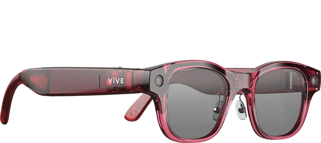 Alt view image 6 of 6 - VIVE Eagle™ AI Glasses – Square (Wayfarer), Berry, Sunglass Lens