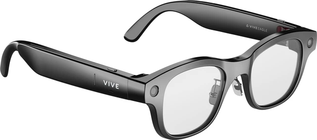 Alt view image 3 of 6 - VIVE Eagle™ AI Glasses – Square (Wayfarer), Black, Clear Lens