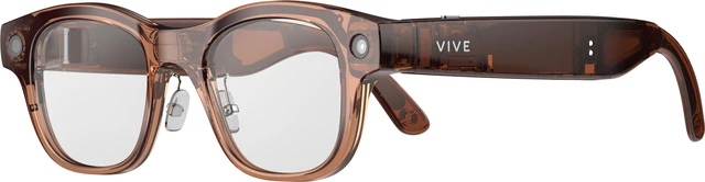 Alt view image 5 of 6 - VIVE Eagle™ AI Glasses – Square (Wayfarer), Coffee, Clear Lens