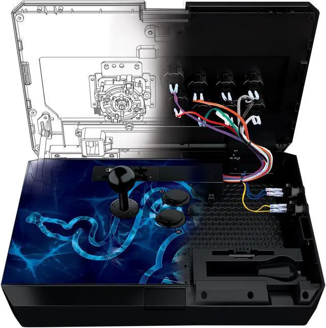 Alt view image 6 of 6 - Razer Panthera Arcade Stick - Fully Mod-Capable - Internal Storage Compartments - PlayStation 4