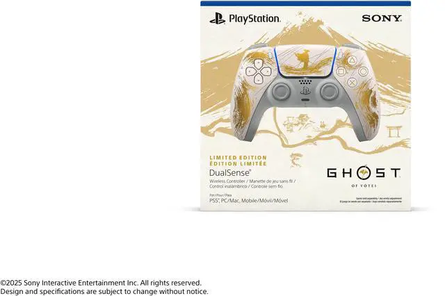Alt view image 8 of 8 - DualSense® Wireless Controller – Ghost of Yotei Gold Limited Edition