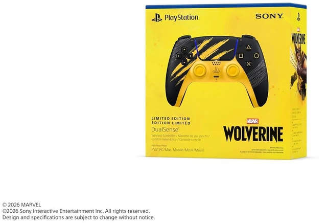Alt view image 7 of 7 - DualSense® Wireless Controller – Marvel’s Wolverine Battle Yellow Limited Edition