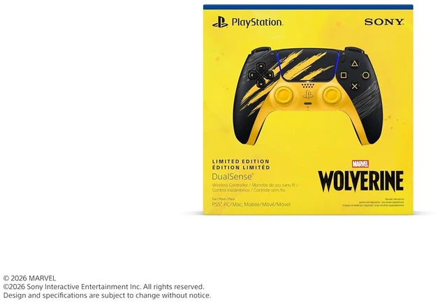 Alt view image 6 of 7 - DualSense® Wireless Controller – Marvel’s Wolverine Battle Yellow Limited Edition