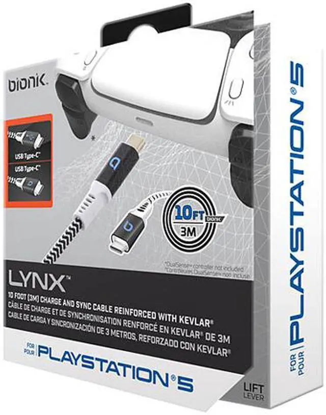 Alt view image 4 of 4 - Dreamgear BNK-9081 Lynx for Playstation 5 Reinforced with Kevlar Black  - Black