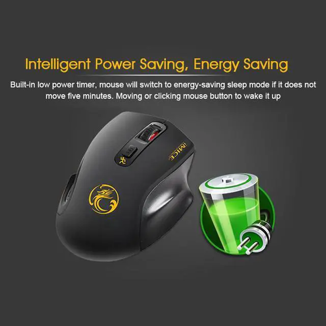 Alt view image 3 of 7 - iMice Wireless Mouse 4 Buttons 2000DPI Mause 2.4G Optical USB Silent Mouse Ergonomic Mice Wireless For Laptop PC Computer Mouse