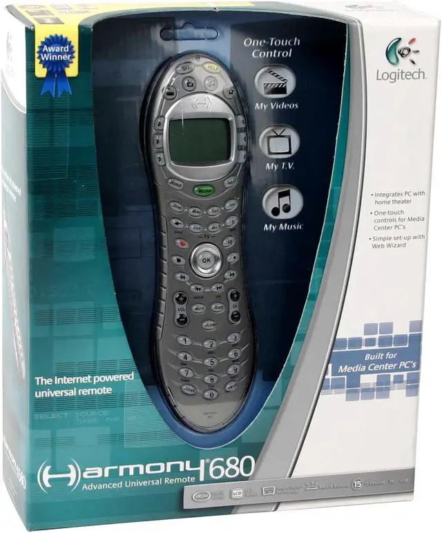 Alt view image 6 of 6 - Logitech Harmony 680 PC / MAC Infrared Remote Control