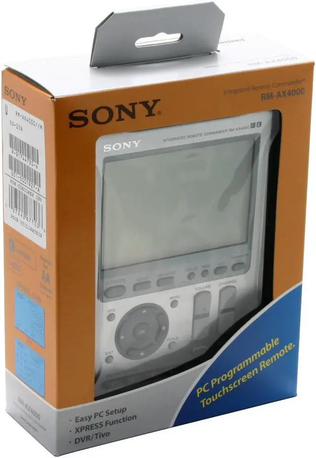 Alt view image 8 of 8 - SONY RM-AX4000 Universal Infrared 16-Device Remote Control