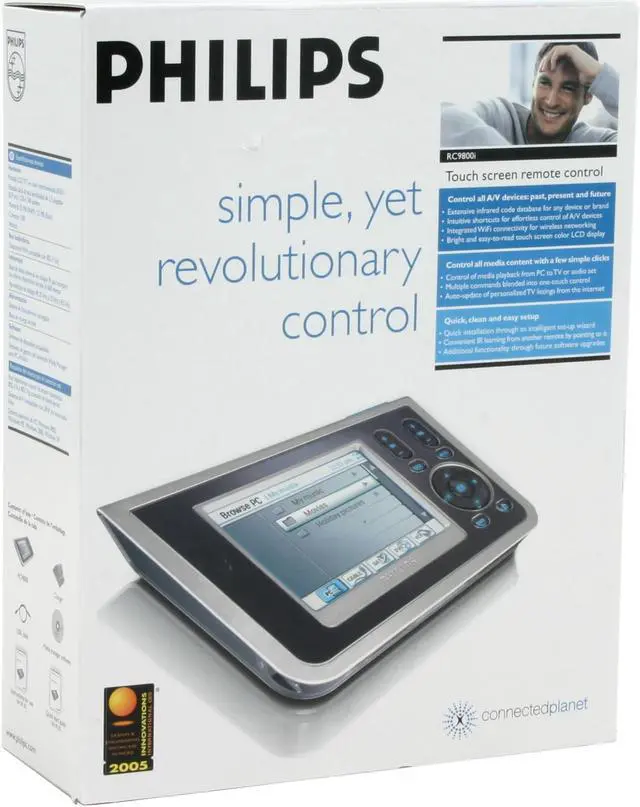 Alt view image 11 of 11 - PHILIPS RC9800I Universal Infrared, WiFi 802.11b/g Multimedia Control Panel
