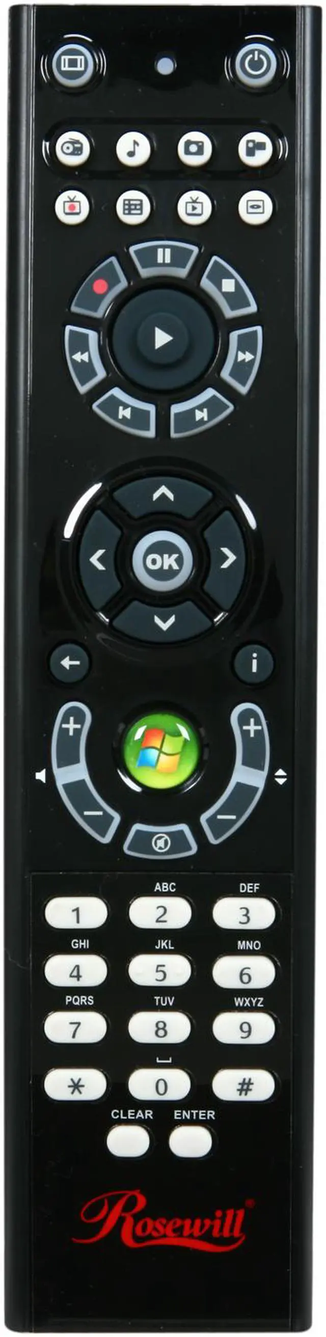Main image of Rosewill WMC Remote control/Rcvr RRC-127 for Win 7