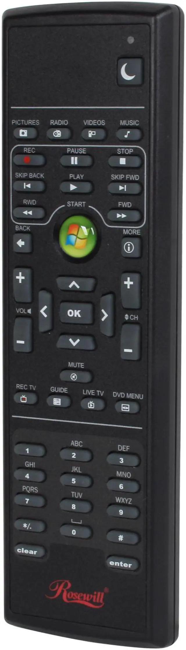 Alt view image 4 of 6 - Rosewill RHRC-11001 - Windows Vista / 7 / 8 MCE Infrared Remote Control with Learning Function