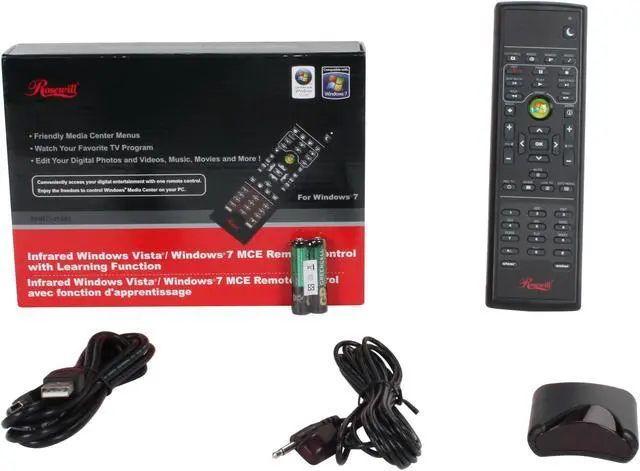 Alt view image 7 of 6 - Rosewill RHRC-11001 - Windows Vista / 7 / 8 MCE Infrared Remote Control with Learning Function