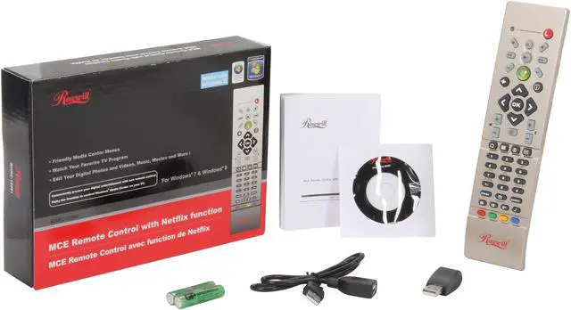 Alt view image 5 of 5 - Rosewill RHRC-12001 Windows 7 Certified MCE/ Windows 8 MCE Infrared Remote Control with Netflix Function