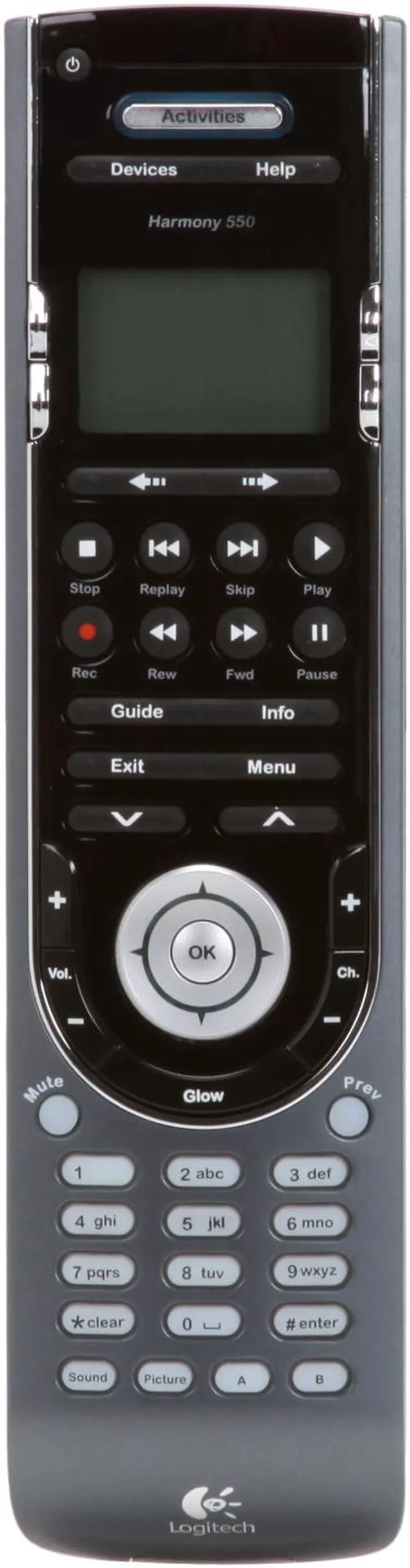 Alt view image 2 of 5 - Logitech Harmony 550 Advanced Universal Infrared Remote Control