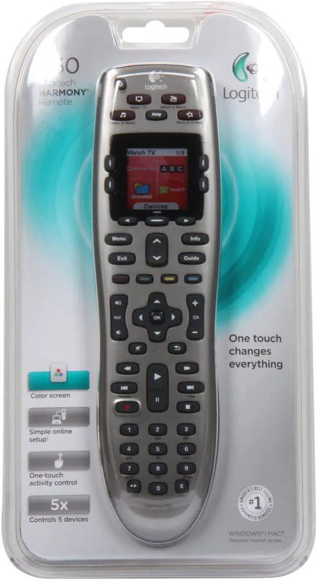 Alt view image 7 of 6 - Logitech Harmony 650 Remote