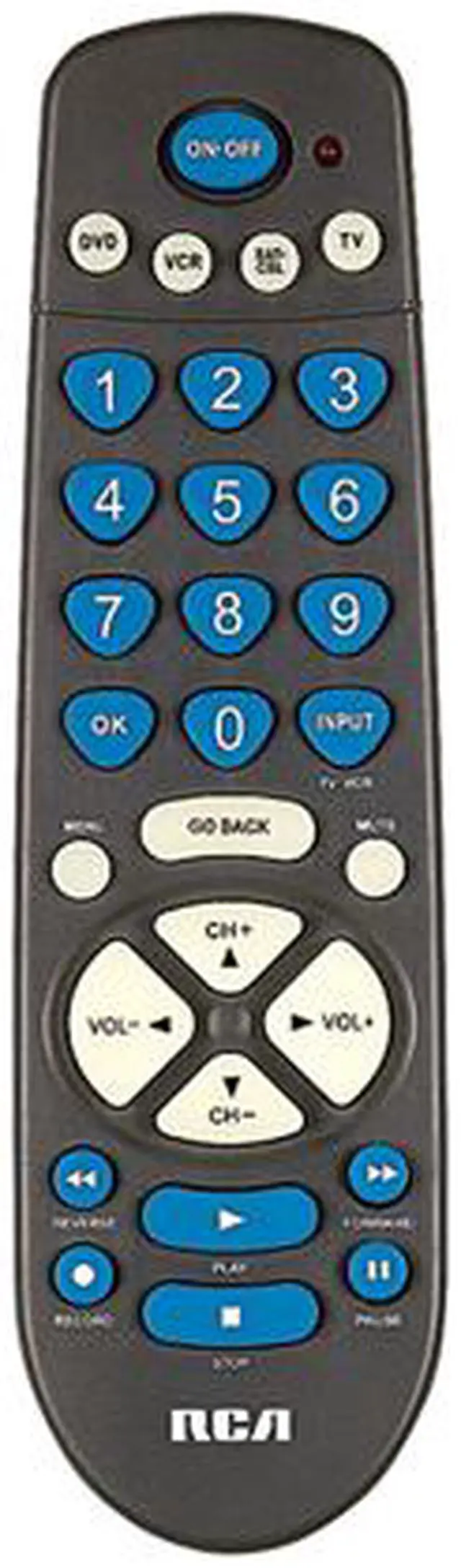 Main image of RCA RCR450 Universal Infrared 4 in 1 Remote Control with Easy View Buttons