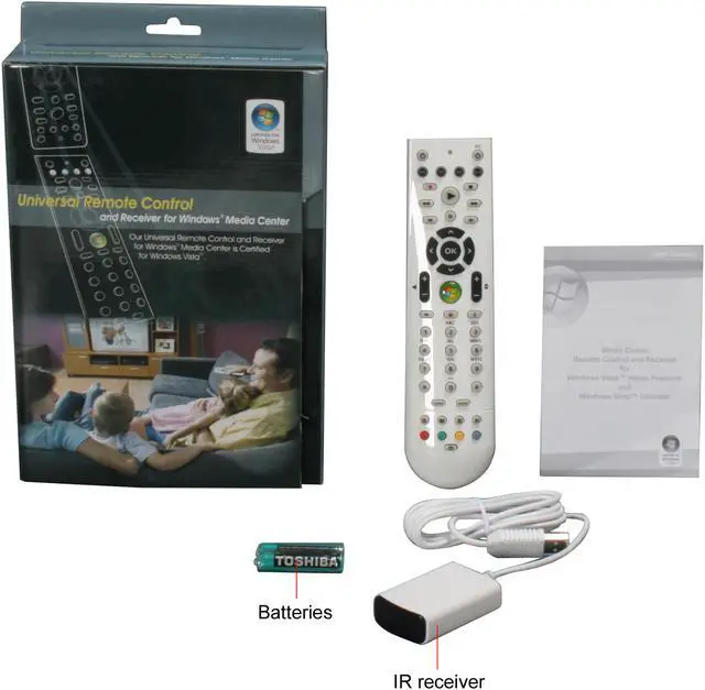 Alt view image 5 of 5 - AVS Gear GV-IR01WT Windows Vista Infrared MCE White Learning Remote Control