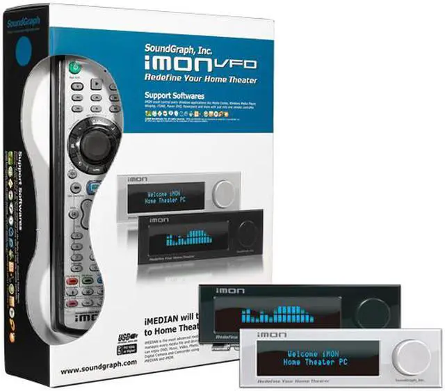 Alt view image 12 of 13 - soundgraph iMON VFD-B PC Infrared Receiver & Remote Control Black