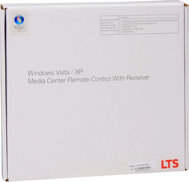 Alt view image 11 of 11 - LTS KIT-RCST100 Vista / XP Media Center Infrared Remote Control with Receiver