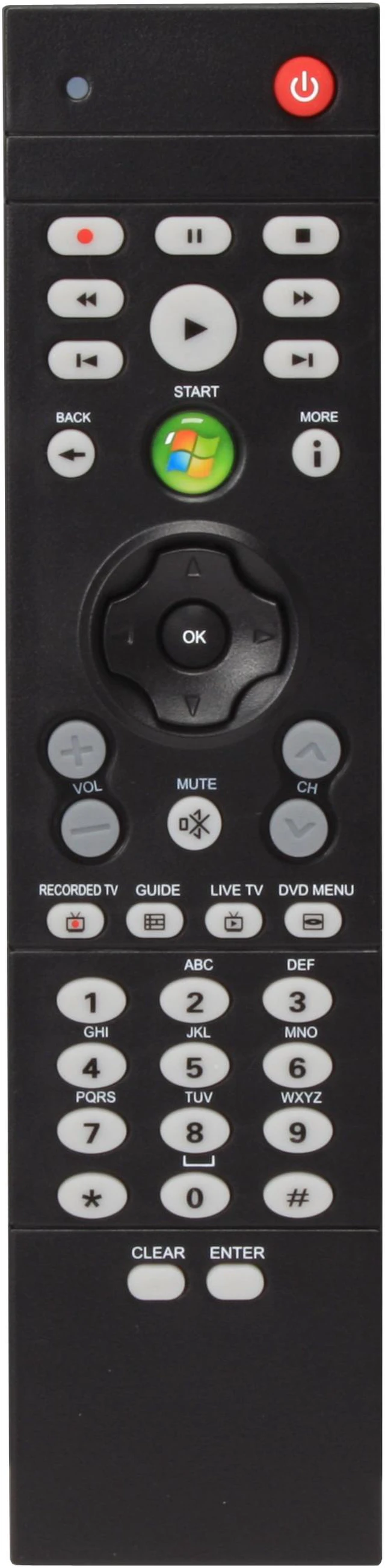 Alt view image 5 of 11 - LTS KIT-RCST100 Vista / XP Media Center Infrared Remote Control with Receiver