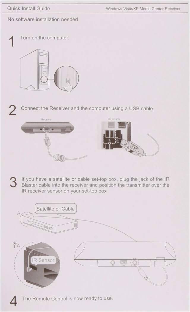 Alt view image 10 of 11 - LTS KIT-RCST100 Vista / XP Media Center Infrared Remote Control with Receiver
