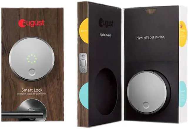 Alt view image 4 of 5 - August Smart Lock - ASL-3 Keyless Home Entry with Your Smartphone, Champagne