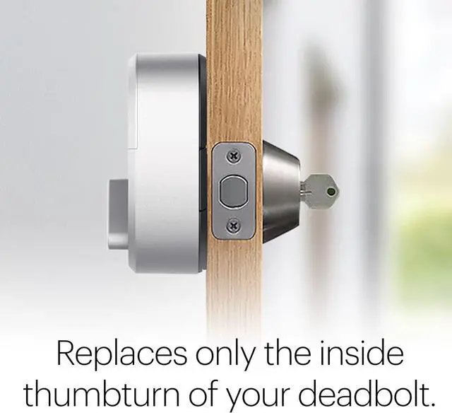 Alt view image 3 of 8 - August Smart Lock, 3rd Gen Technology - Silver, Works with Alexa and Google Assistant