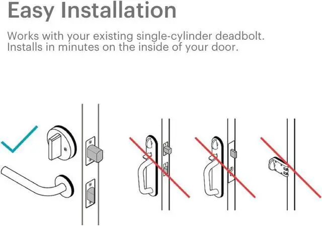 Alt view image 6 of 8 - August Smart Lock, 3rd Gen Technology - Silver, Works with Alexa and Google Assistant