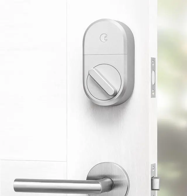 Alt view image 7 of 8 - August Smart Lock, 3rd Gen Technology - Silver, Works with Alexa and Google Assistant