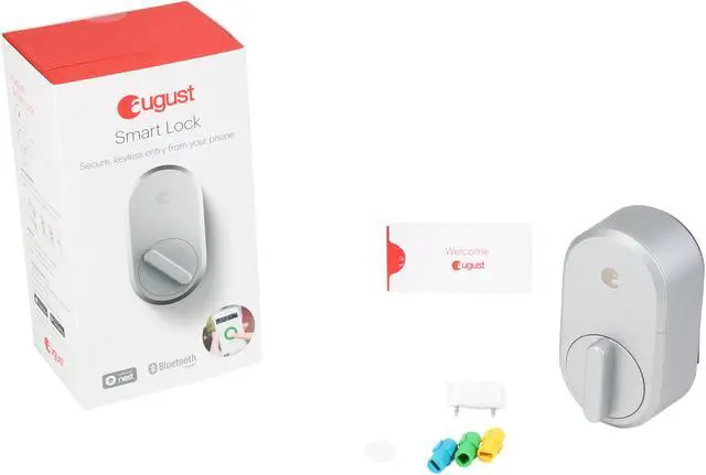 Alt view image 8 of 8 - August Smart Lock, 3rd Gen Technology - Silver, Works with Alexa and Google Assistant