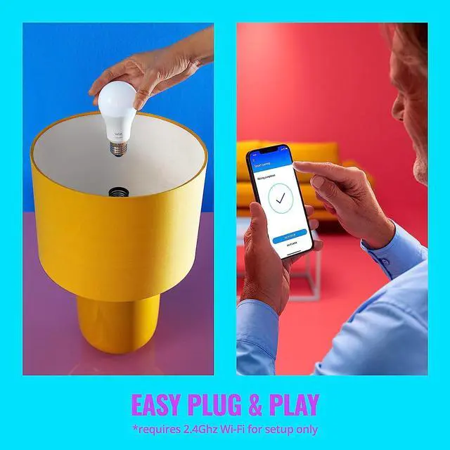 Alt view image 7 of 8 - Wiz 603639 Color 8.8W A19 E26 WiFi 2-Pack Smart Bulb