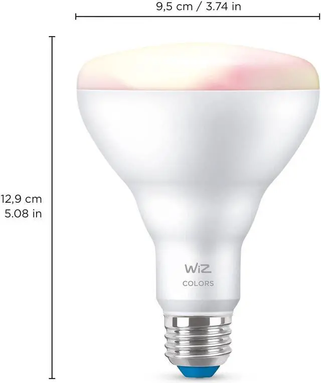 Alt view image 2 of 2 - Wiz 603654 Color 7W BR30 E26 WiFi 2-pack Smart Bulb
