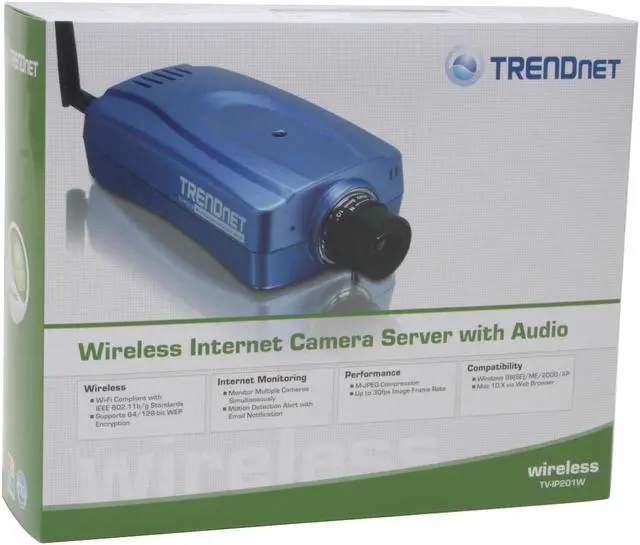 Alt view image 5 of 5 - TRENDnet TV-IP201W 640 x 480 MAX Resolution RJ45 Wireless Camera