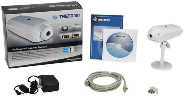 Alt view image 5 of 5 - TRENDnet TV-IP501P 640 x 480 MAX Resolution RJ45 ProView PoE Internet Camera