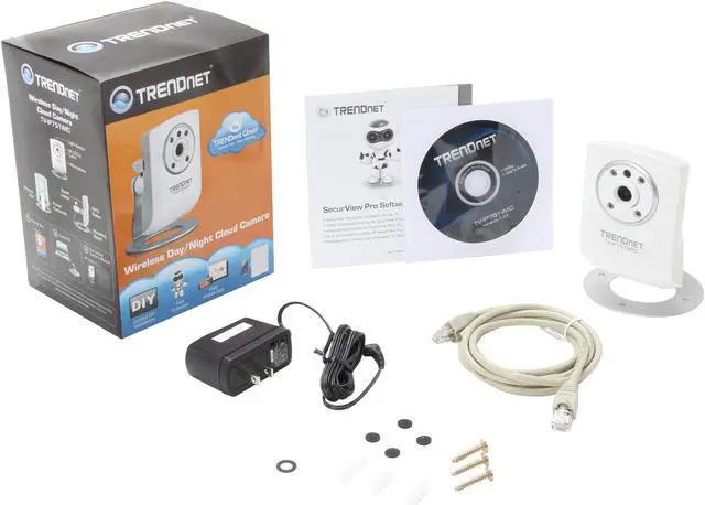 Alt view image 7 of 7 - TRENDnet TV-IP751WIC 640 x 480 MAX Resolution RJ45 Wireless Day / Night Cloud Camera