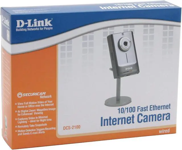 Alt view image 6 of 6 - D-Link DCS-2100 640 x 480 MAX Resolution RJ45 Fast Ethernet Internet Camera