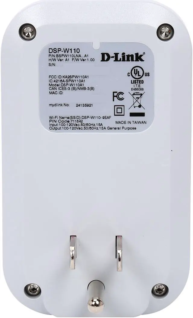 Alt view image 4 of 6 - D-Link DSP-W110 Wi-Fi Smart Plug, Turn On / Off Your Electronics from Anywhere