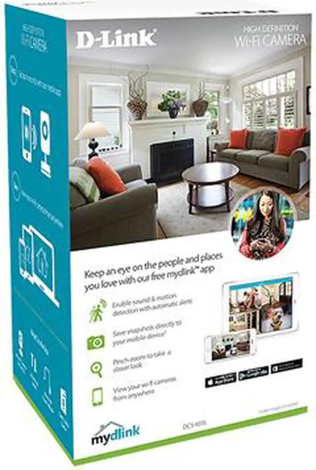 Alt view image 8 of 8 - D-Link DCS-935L HD Wi-Fi Camera Connected Home Series