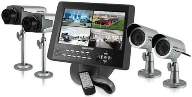 Main image of SecurityMan LCDDVR4-320 10.2" LCD Monitor with 4-CH DVR 2-in-1 System