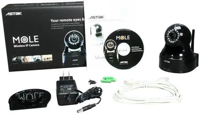 Alt view image 5 of 5 - Astak Wireless IP Camera with 2-Way Audio, 802.11b/g, MAX Resolution 640x480 (CM-MOLE)