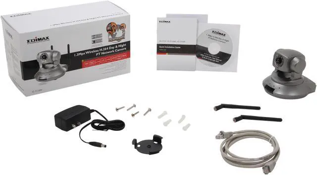 Alt view image 5 of 5 - Edimax IC-7110W Cloud Wireless-N IP Camera, 1.3 Mpx Lens, 1280x1024 Resolution, Pan & Tilt, Night Vision, H.264, SD card Slot, Plug-n-View, Free EdiView APP for Smartphone