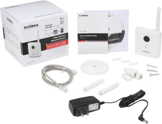 Alt view image 5 of 4 - Edimax IC-3115W Cloud Wireless-N IP Camera, 1.3 Mpx Lens, 1280x960 Resolution, Motion-detected Snapshots, Plug-n-View, Free EdiView APP for Smartphone